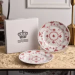 Royal Copenhagen Half Lace Plain Edge Flora Danica Tea Set with Mug Cup Saucer Teapot Gift Box Luxury Porcelain Tea Pot - Image 10