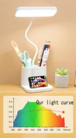 LED Folding Table Lamp Pen Holder Bedside Lamp For Children Writing Lamps Bright Office Desk Study Lamp Reading Eye
