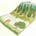60x120cm，There are patterns，Bath towel, green tree, adult and children's household bath towel, thick, soft and absorbent