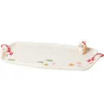 Creative Cartoon Cute Girl Heart Red Mushroom Ceramic Tableware Single Handle Bowl Soup Pot Breakfast Plate – top view
