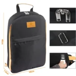 Durable knife carrying case with 21 pockets for chef knives and kitchen utensils