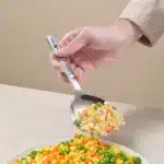 Stainless Steel Round Spoon Ladles Dining Soup Rice Spoon with Drain Hole Heat Insulated Handle Kitchen Utensils Serving