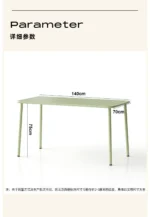 Outdoor Metal Dining Table – Simple Waterproof Table for Patio & Garden