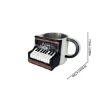 New Unique Musical Instrument Coffee Mug Creative 3D Saxophone Violin Cup Novel Mugs Milk Cup High-End Gift Desktop Ornaments