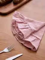 4PCS Cloth Napkins Round Placemat 100% Cotton Vintage Wedding Table Decoration Reusable for Kitchen Dinning Christmas Table