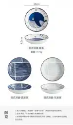 Japanese Ceramic Plate Household Turnip Plate Deep Plates Shallow Plate Turnip Dish Restaurant Hotel Creative Tableware