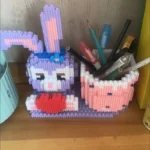 New StellaLou Lotso Pen Holder Building Blocks DIY Handmade Gifts for Children Desktop Ornaments – styled in a modern Office