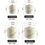 Ceramic Stew Pot Japan Plum Blossom Stew Bowl Double Lid Stewed Bird's Nest Steamed Egg Double Handle Egg Cup Kitchen
