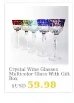 Crystal Flute Champagne Glasses Multicolor Wine Glass Cup Handmade Hand Carved Edo Kiriko Wedding Gift With Gift Box 1PC
