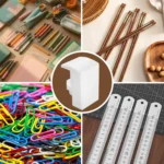 1-2Pcs High Capacity Clip-On Desk Edge Pen Holder Organizer Adjustable Clamping No Screw Easy Installation Pencil Holder
