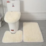 3Pcs/set Bath Mat Set Soft Fluff Shower Carpet Non-slip Floor Mat for Bathroom Toilet Rugs Toilet Lid Cover Bathroom Products - Image 15