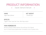Sakura Whitening Face Serum Anti Aging Fade Fine Lines Tighten Pores Improve Melanin Pigment Dull Moisturizer Brighten Skin