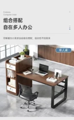 78 Inch Extra Long Desk, Double Desk with 2 Drawers, Two Person Desk Long Computer Desk with Storage Shelves, Writing Table