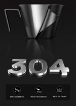 MHW-3BOMBER Espresso Measuring Cup 100ml Dual Pour Spouts & Accurate Scale Stainless Steel Shot Cup for Baristas