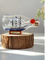 Black Pearl Pirates Of The Caribbean Boat Ship In The Bottle Boat In The Glass Drifting Bottle Creative Crafts Home Office