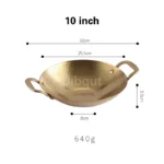 Double Ear Bar Cauldron Commercial round bottom pot Small Hot Pots Thickened creative stainless steel dry pot Pot cub Golden - Image 12