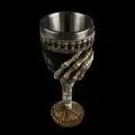 Gothic Skeleton Hand Goblet Halloween Skull Wine Glass Liner Dark Art Home Decor Gift for Gothic Enthusiast Party Drinkware