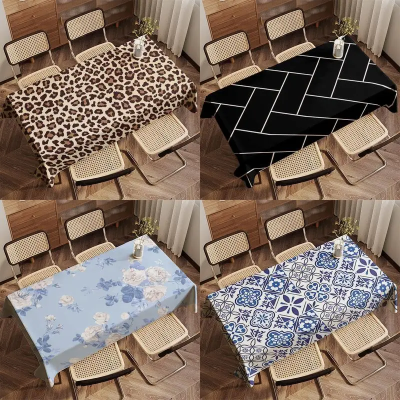 Leopard-Print Tablecloth Restaurant Kitchen Tablecloth Living Room Home Decoration Rectangular Party Decoration