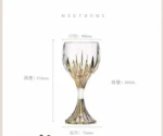 European high-end gold unleaded glass wine glass household thickened hand-made crystal glass goblets wine glasses – in a