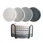 4Pcs 11x11cm Small Round Cotton Woven Coffee Mug Tea Cup Coaster Table Placemat Plate Mat Kitchen Insulation Pad – styled in