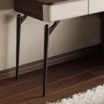 Corner Dressing Table with Mirror and Stool – White Vanity Makeup Desk – base detail