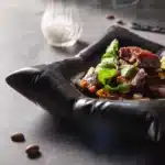 INS Creative White Hotel Square Plate, Ceramic Cold Dish, Artistic Conception Tableware, New Products – styled in a modern