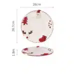 Creative Christmas Ceramic Cookies Jar Rectangular Dinner Plate Round Santa Claus Tableware Household Dessert Fruit Snack