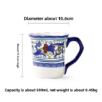 Hand Painted Ceramic Plate Creative Irregular Steak Dish Western Dinnerware Home Decor