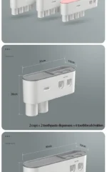 Magnetic Toothbrush Holder Storage Rack Automatic Toothpaste Dispenser Wall-Mounted Waterproof Bathroom Storage Accessories