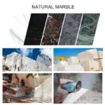 Minimalist Volakas White Natural Marble Set for Bathroom Luxury Soap Dispenser Toothbrush Holder Tray Bathroom Set