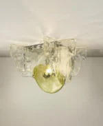 Amber / Gray Ice Slice LED Glass Ceiling Lights Bedroom Hallway Ideal Lampara Techo Ceiling Chandelier Novel Modern