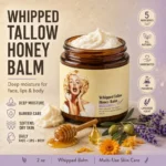 Whipped Beef Tallow and Honey Moisturizer for Skin Face Lips Body Lavender Scent