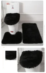 3Pcs/set Bath Mat Set Soft Fluff Shower Carpet Non-slip Floor Mat for Bathroom Toilet Rugs Toilet Lid Cover Bathroom Products - Image 29