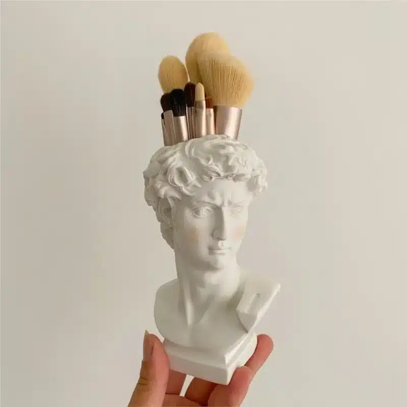 Nordic David Vase Hydroponic Vase Ornaments Flower Pot Makeup Brush Storage Bucket Photo Props Pen Holder Vintage Home Decor
