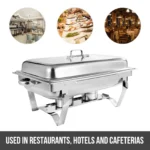 Chafing Dish Buffet Set 8QT Electric Stainless Steel 2/4/6Pack Full Size Pans Food Warmer Chafing Fuel Holder for Party Catering - Image 8
