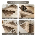 Modern Diatomite Bath Mat Non-Slip Quick Dry Super Absorbent Shower Mat Washable Door Bathroom Mat - Image 6