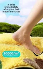 Creative Fruit-shaped Bath Mat Thickened Flocked Microfiber Bathroom Rug Non-slip Water-absorbent Quick-drying Foot Mat