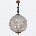 Vintage Crystal Pendant Light Luxury Copper Chandelier for Living Room Villa Dining Room Home Decoration Hanging Lamp – side
