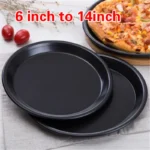 6 to 12inch Premium Non-Stick Pizza Pan Bakeware Carbon Steel Pizza Plate Round Deep Dish Pizza Pan Tray Mold Mould Baking Tools