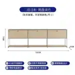 Modern Module Living Room Cabinet Stainless Steel TV Cabinet Storage Combination Sideboard Chest of Drawers Customizable