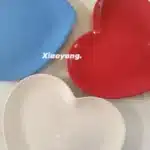 Cartoon Cute Heart Shaped Ceramic Plate Shaped Love Salad Plate Home Breakfast Bread Omelette Dishes Tableware Kitchen