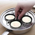 Egg Poacher Pan Stainless Steel Egg Steamer universal Induction Cooktop Egg Steamer Frying Pan for Breakfast Steamed Egg