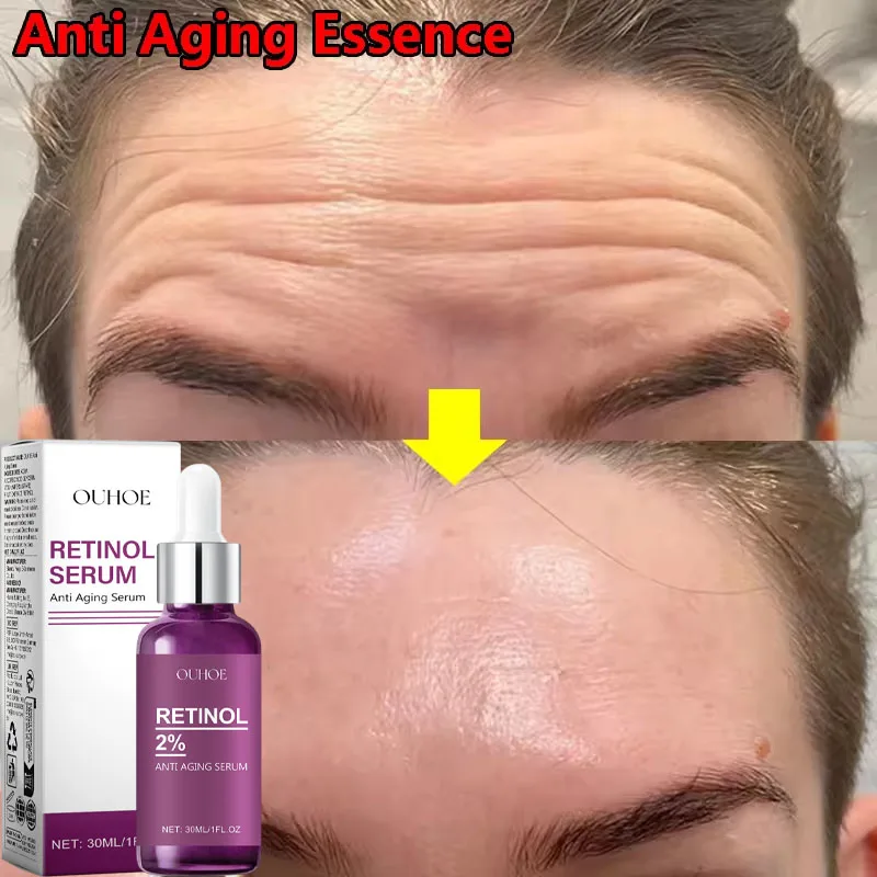 Retinol Remove Wrinkle Face Serum Lift Firming Anti Aging Fade Fine Lines Whitening Brightening Moisturizer Skin Care