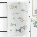 Cotton Gauze Hand Towel for Children and Adults, Face Towel, 35*75 cm, High Quality, 2 pcs, 3 pcs, 5 pcs – angled view