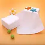 5pcs Small square towel pure cotton kindergarten white square towel foot therapy Hotel Hotel napkin small towel towels