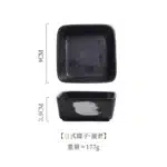 Shallow Square Ceramic Sauce Bowl Colors Soy Vinegar Dish Meals Plate Japanese Table Tableware Hot Pot Barbecue Sushi Dishes