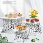 Dessert rack Buffet table Food display rack Cake tray table Buffet and tea break Cake stand cake display stand Dishes Plates - Image 28