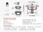 SucceBuy 4 Pack Chafing Dish Buffet Set Stainless Steel Chafer w/4 Full Size Pan Round Catering Warmer Server for Party