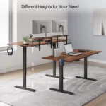 Standing Desk w/ 2 Adjustable Monitor Shelves,Electric Stand Up Desk with Memory Controller & Adjustable Height – base