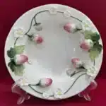 Strawberry Series Relief Ceramic Tableware Dim Sum Plate – base detail